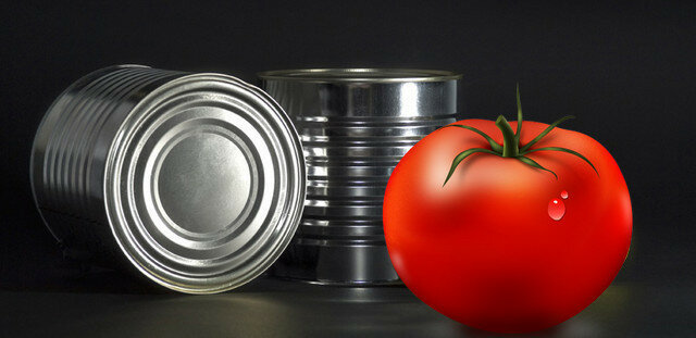kaleng tomat - tomat kalengan